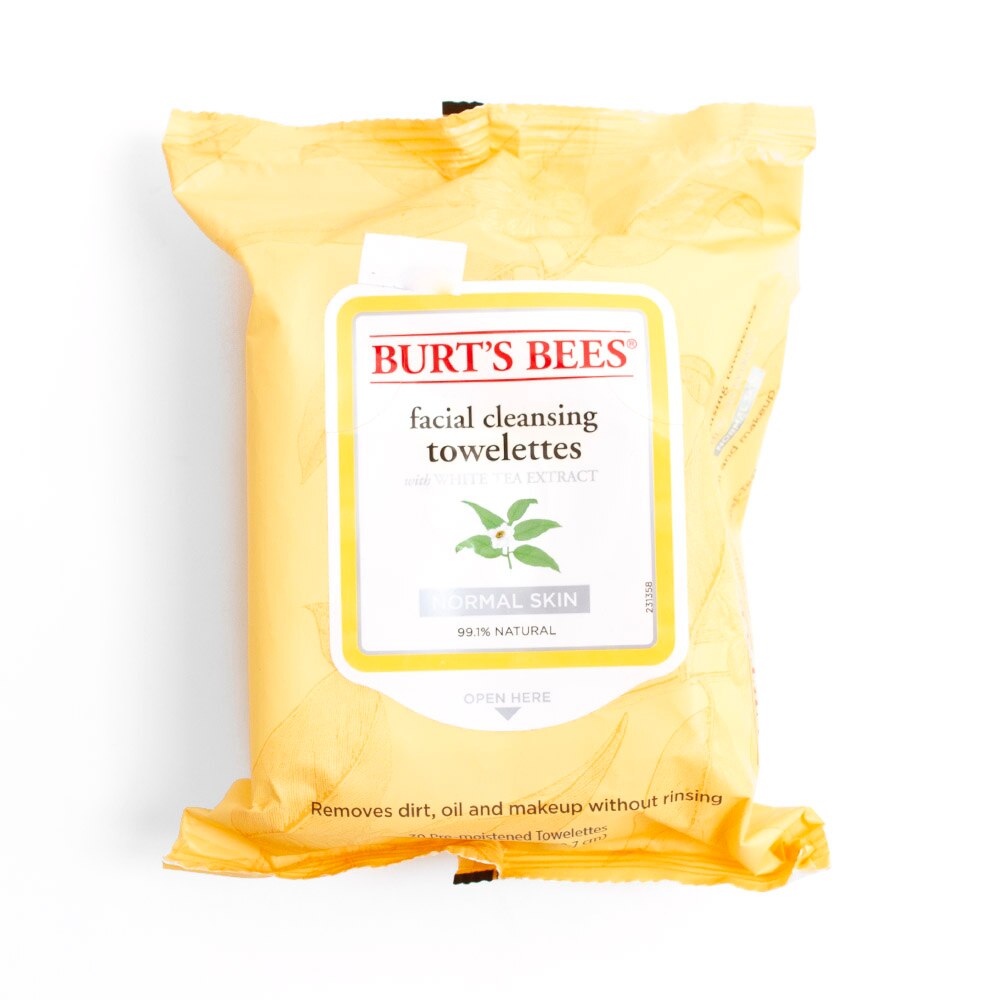 Burt's Bees, White Tea, Facial, Towelettes, 30 Count